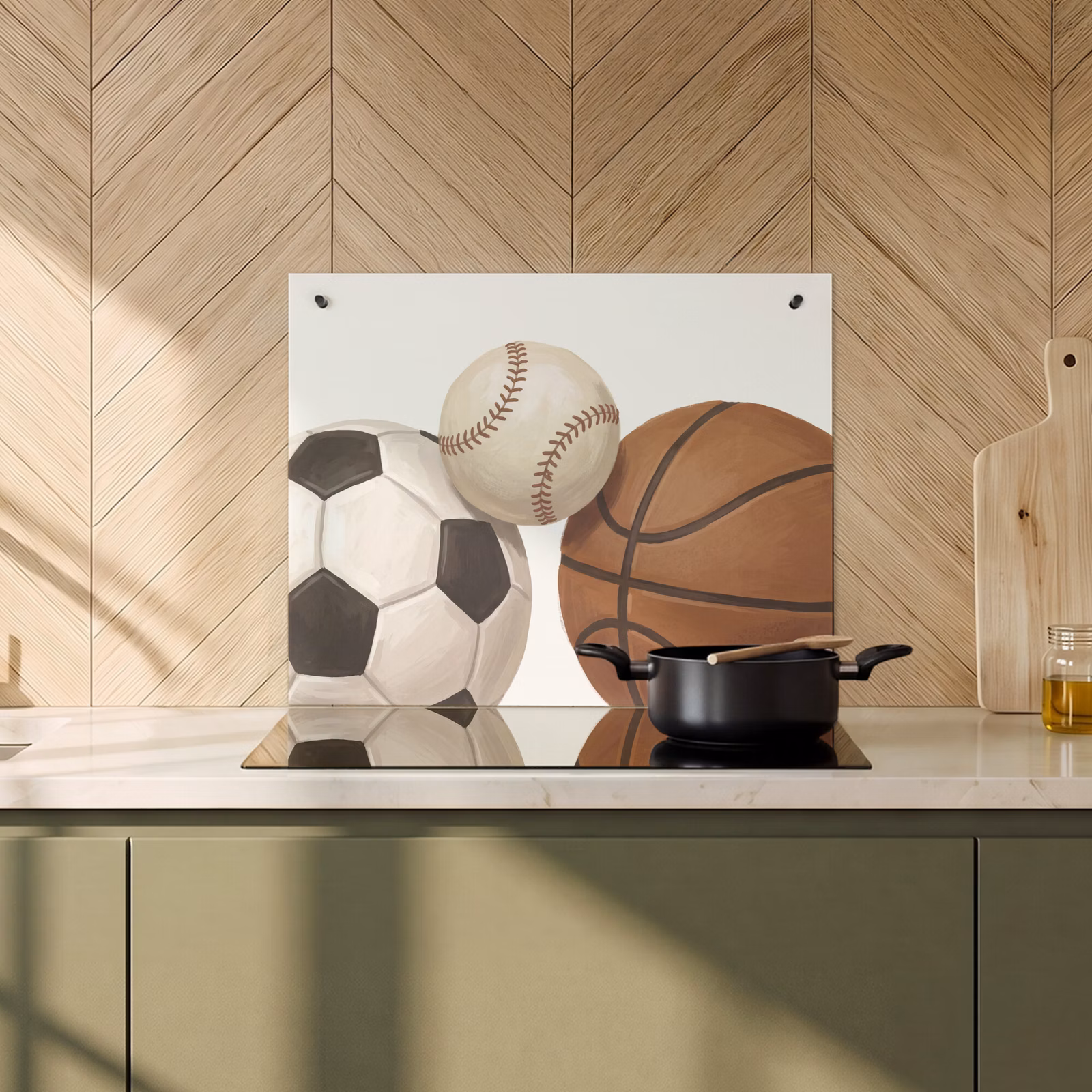 Protection à induction avec crochets - Sport - Ballons - Illustration — 1