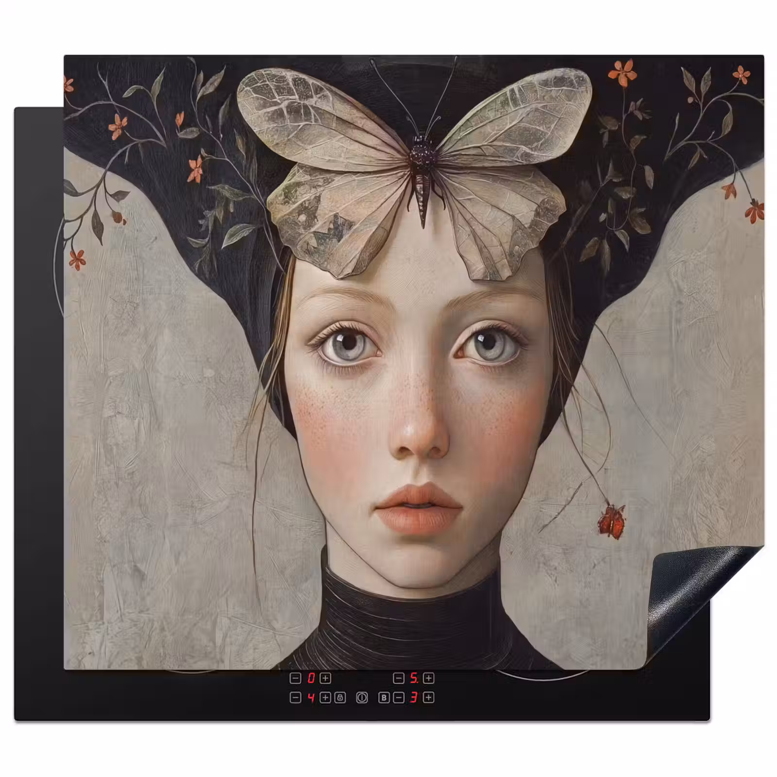 Protection plaque induction - Femme - Papillon - Art - Classique - Sourdine — 1
