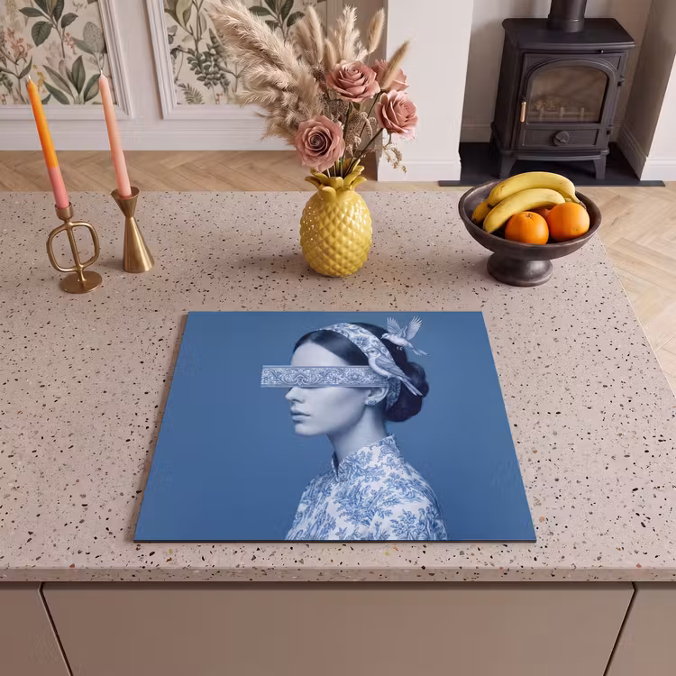 Protection plaque induction - Portrait - Classique - Blanc - Bleu — 3