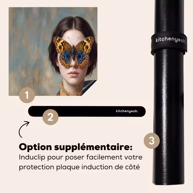 Protection plaque induction - Portrait - papillon - coloré — 8