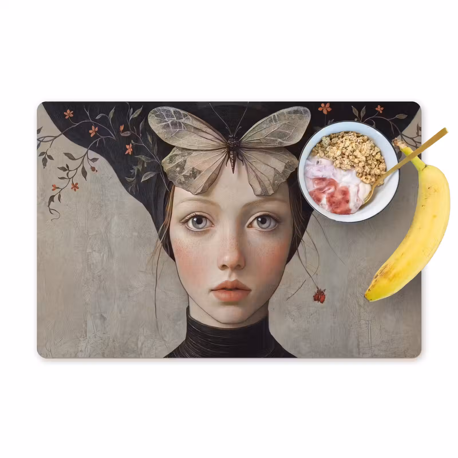 Set de table – 6 pièces - Femme - Papillon - Art - Classique - Sourdine — 1