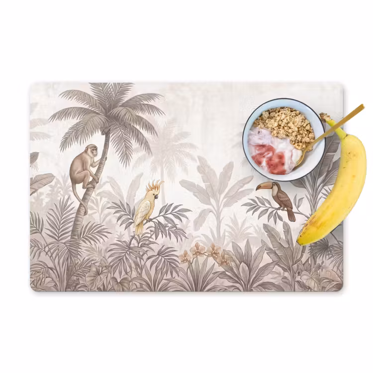 Set de table – 6 pièces - Jungle - Animaux - Palmiers — 1