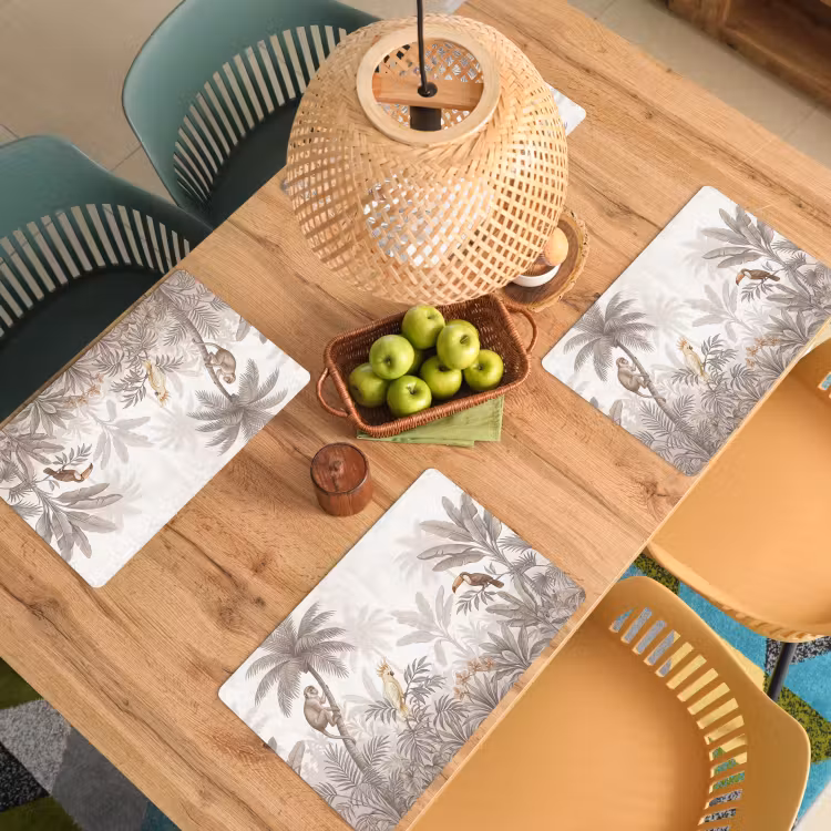 Set de table – 6 pièces - Jungle - Animaux - Palmiers — 3