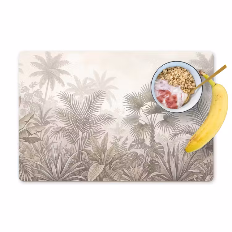 Set de table – 6 pièces - Jungle - Tropical - Nature -Vintage - Beige — 1