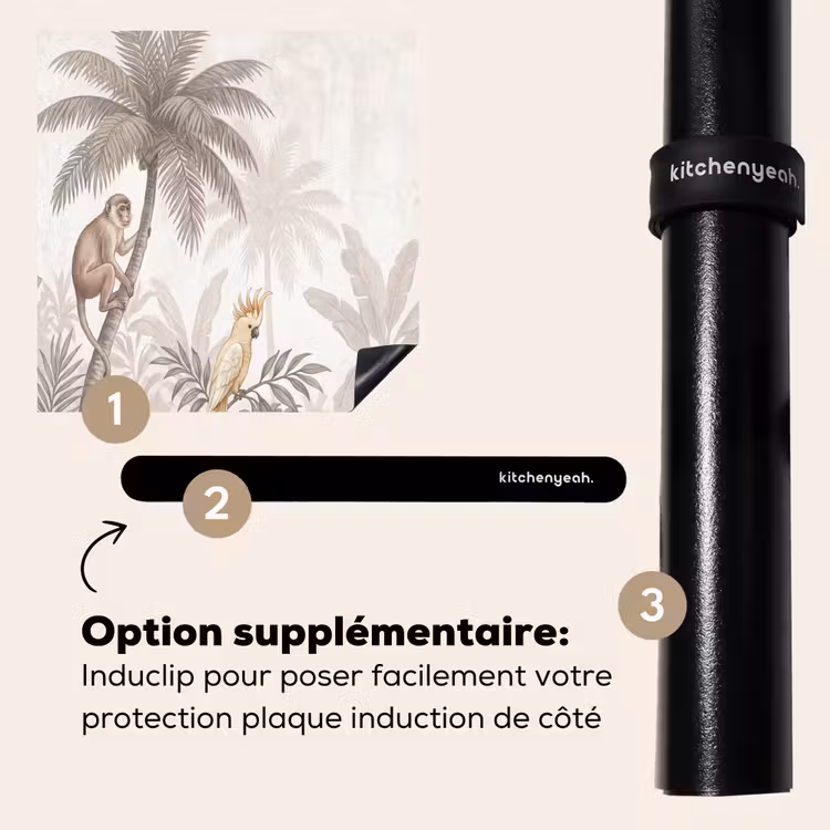 Protection plaque induction - Jungle - Animaux - Palmiers — 8