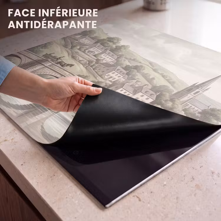 Protection plaque induction - Village - Pont - Vue - Vert — 7