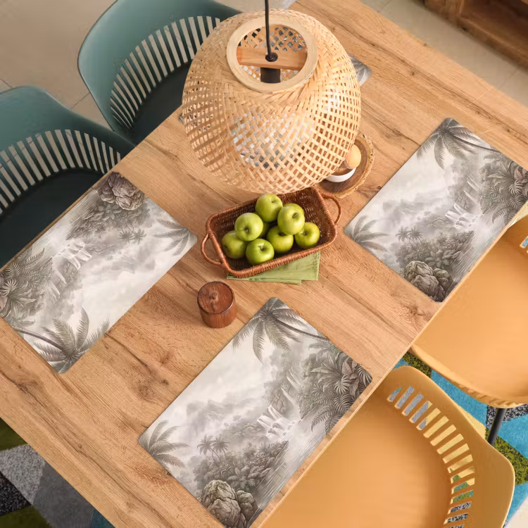 Set de table – 6 pièces - Jungle - Cascades - Tropical - Illustration — 3