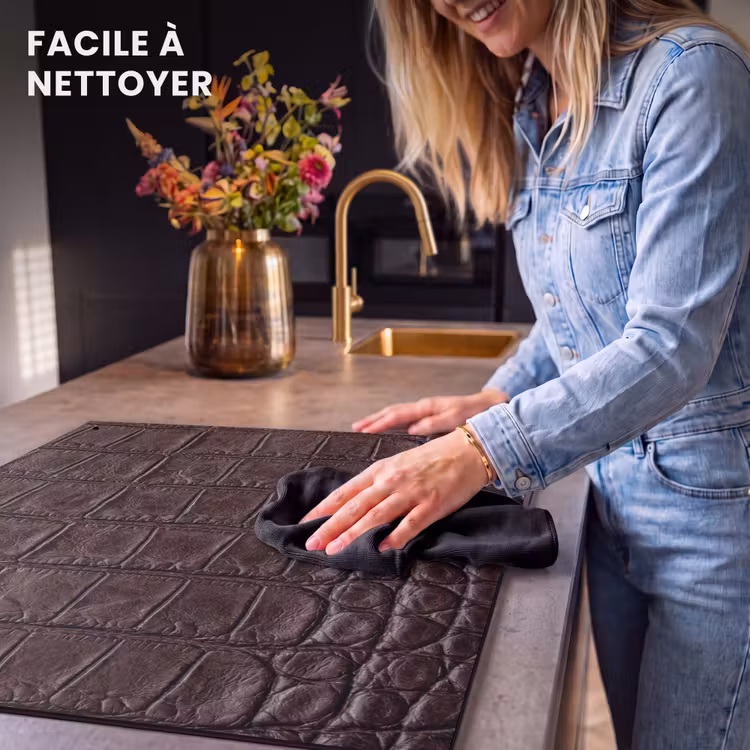 Protection à induction avec crochets - Crocodile - Cuir - Marron — 5