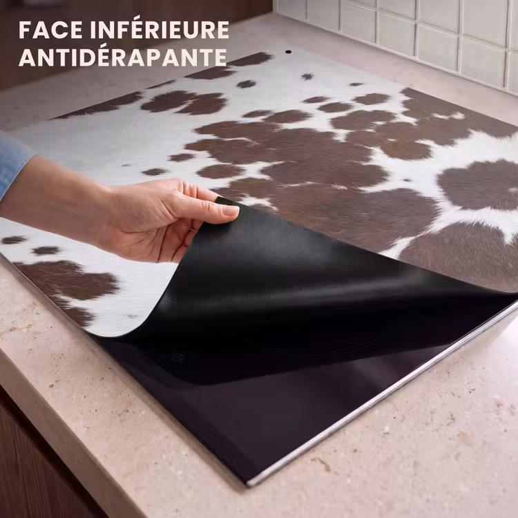 Protection à induction avec crochets - Peau de vache - Classique - Marron — 4