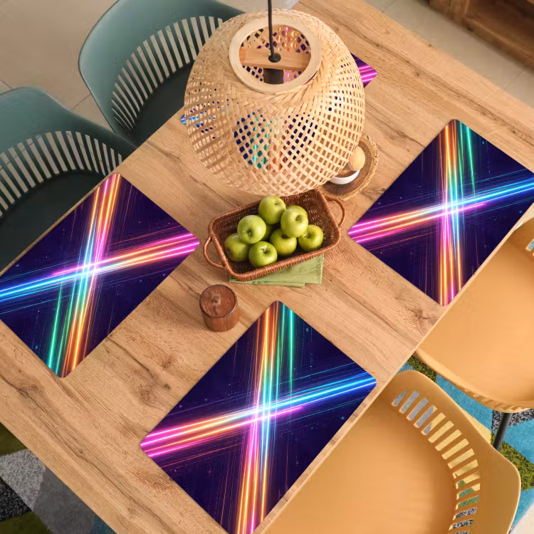 Set de table – 6 pièces - Croix - Calomnie - Néon — 3