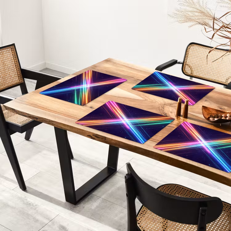 Set de table – 6 pièces - Croix - Calomnie - Néon — 4