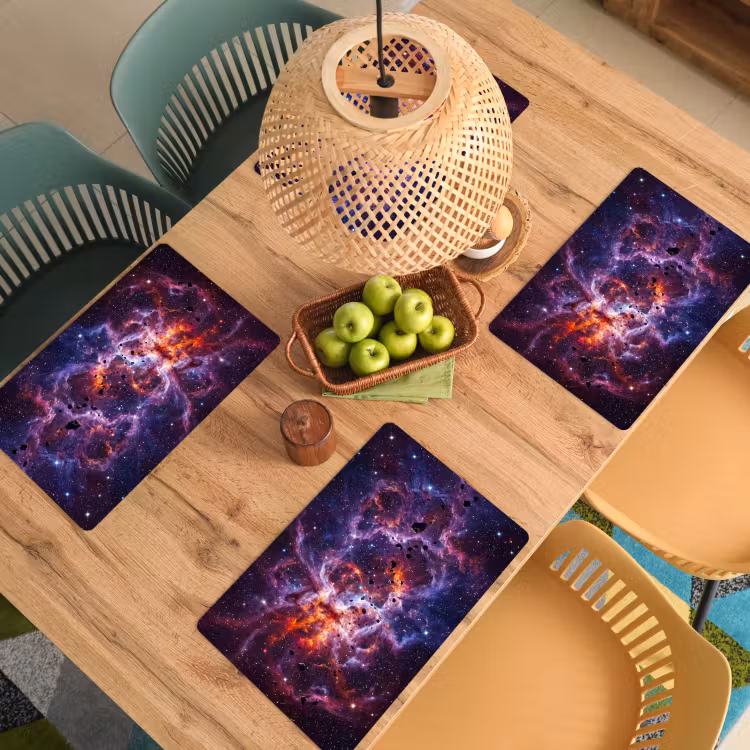 Set de table – 6 pièces - Espace - Étoiles - Abstrait - Coloré — 3
