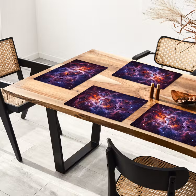 Set de table – 6 pièces - Espace - Étoiles - Abstrait - Coloré — 4