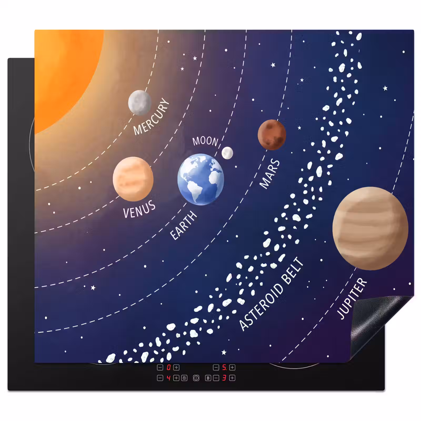 Protection plaque induction - Système planétaire - Espace - Illustration — 1