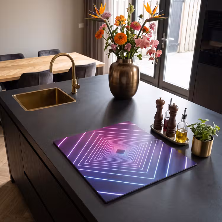 Protection plaque induction - Trois dimensions - Tunnel - Espace — 2