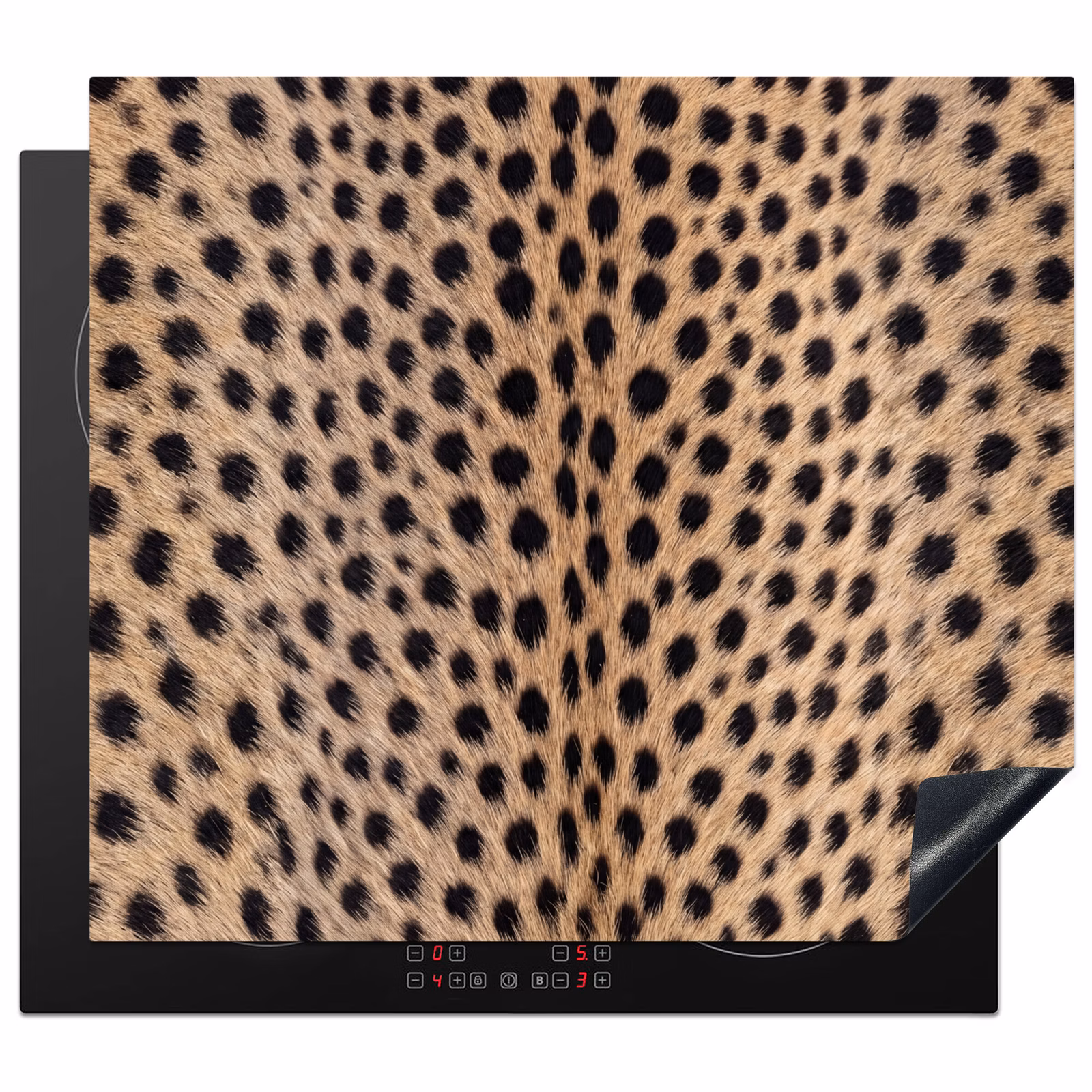 Protection plaque induction - Manteau - Guépard - Noir - Blanc — 1