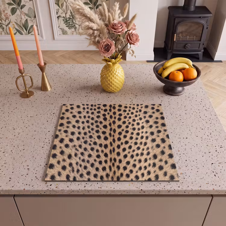 Protection plaque induction - Manteau - Guépard - Noir - Blanc — 3