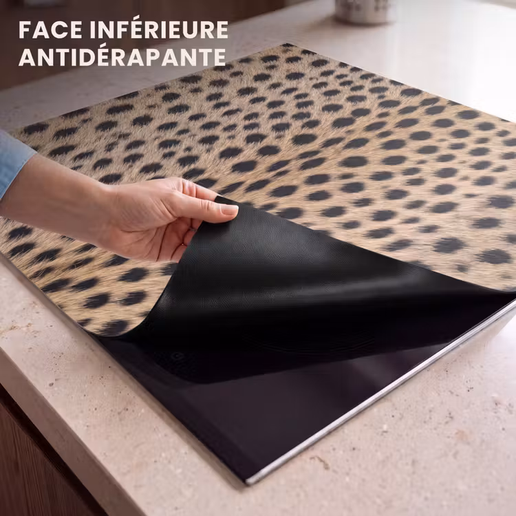 Protection plaque induction - Manteau - Guépard - Noir - Blanc — 7