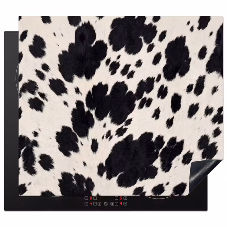 Protection plaque induction - Motif - Manteau - Noir - Blanc — 1