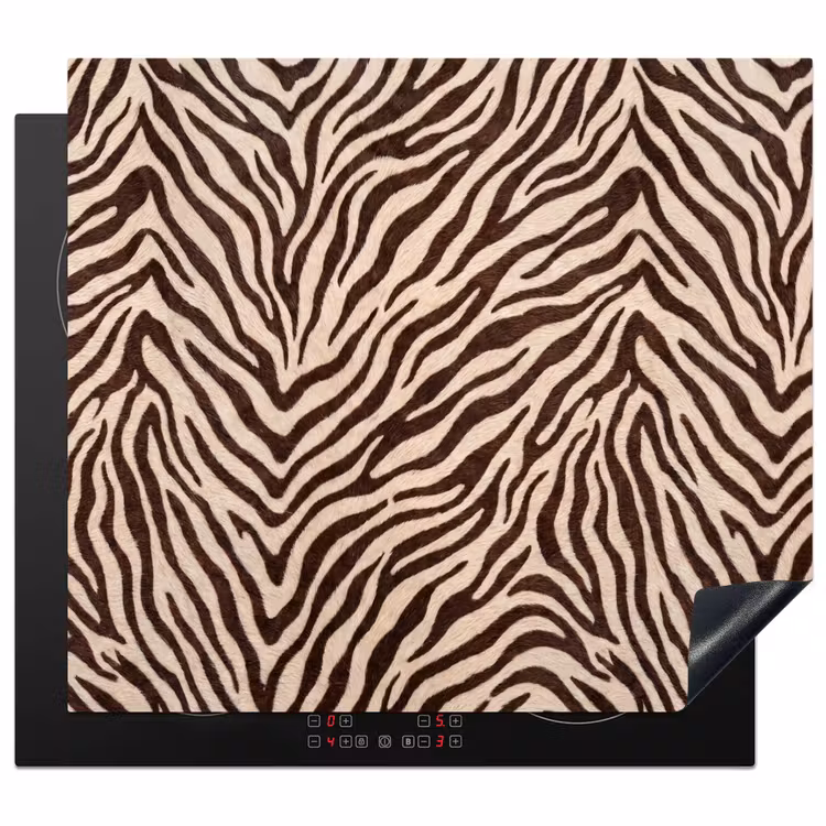 Protection plaque induction - Zèbre - Rayures - Marron — 1