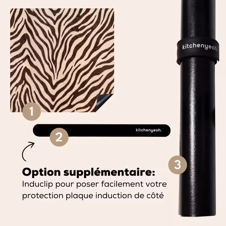 Protection plaque induction - Zèbre - Rayures - Marron — 8