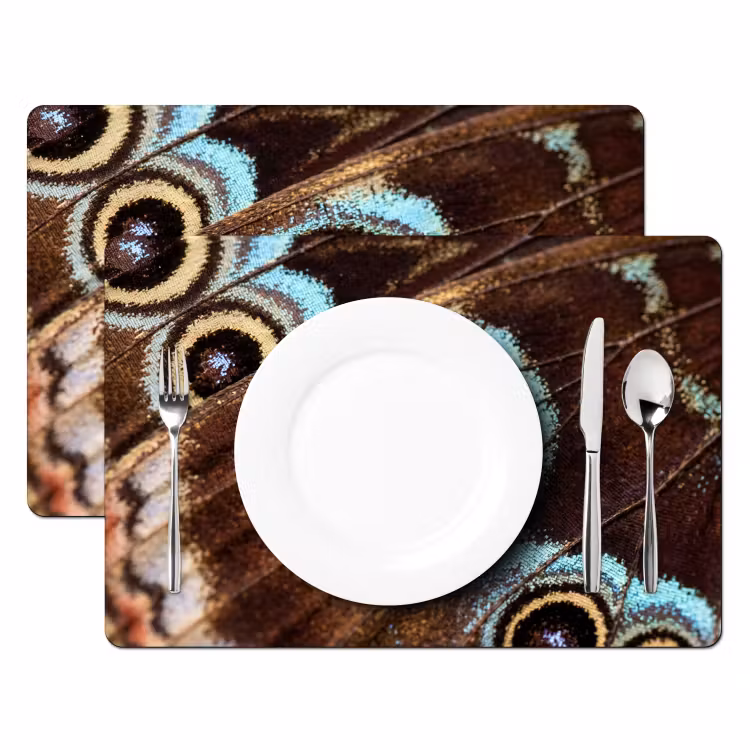 Set de table – 6 pièces - Ailes - Papillon - Bleu — 2