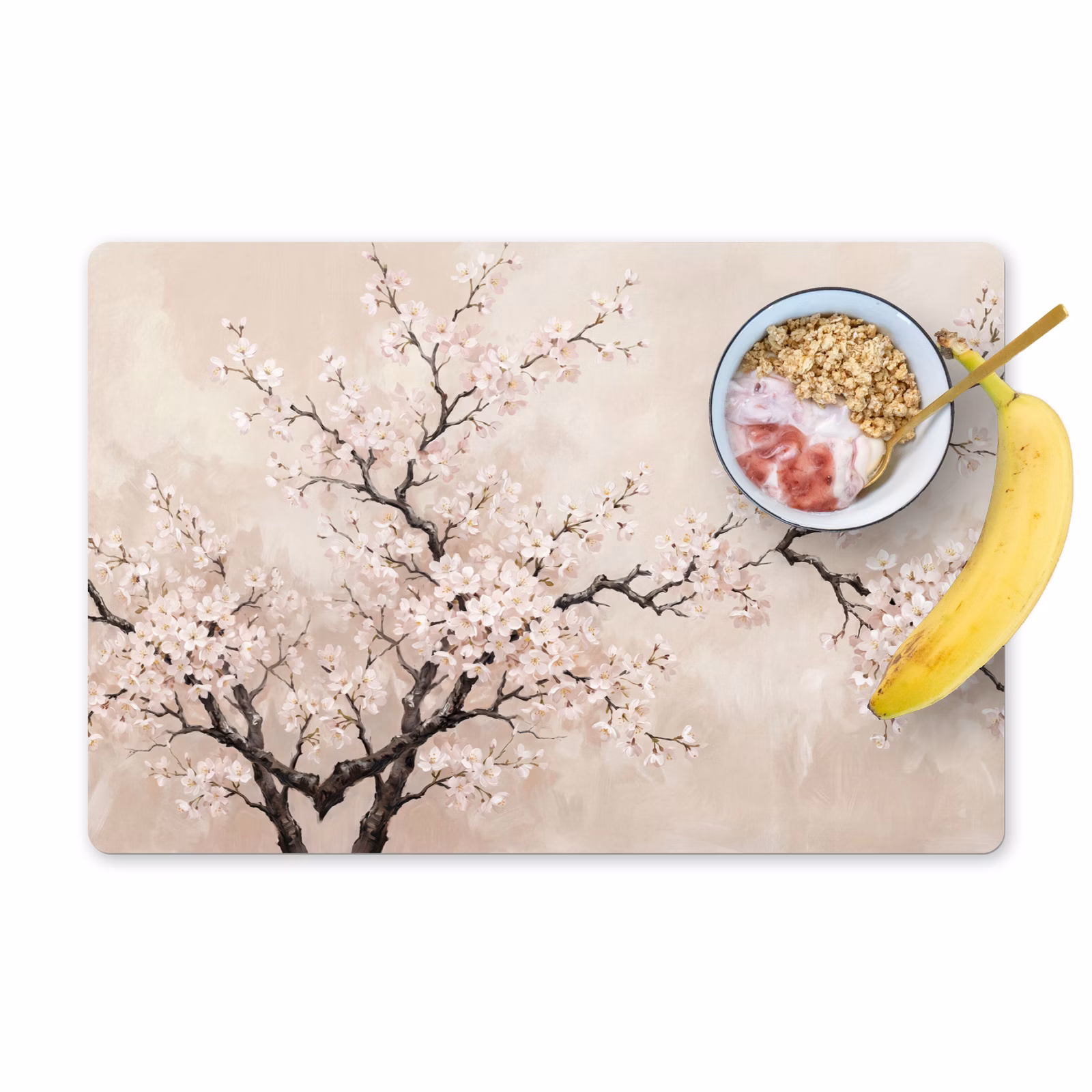 Set de table – 6 pièces - Blossom - Illustration - Taupe — 1