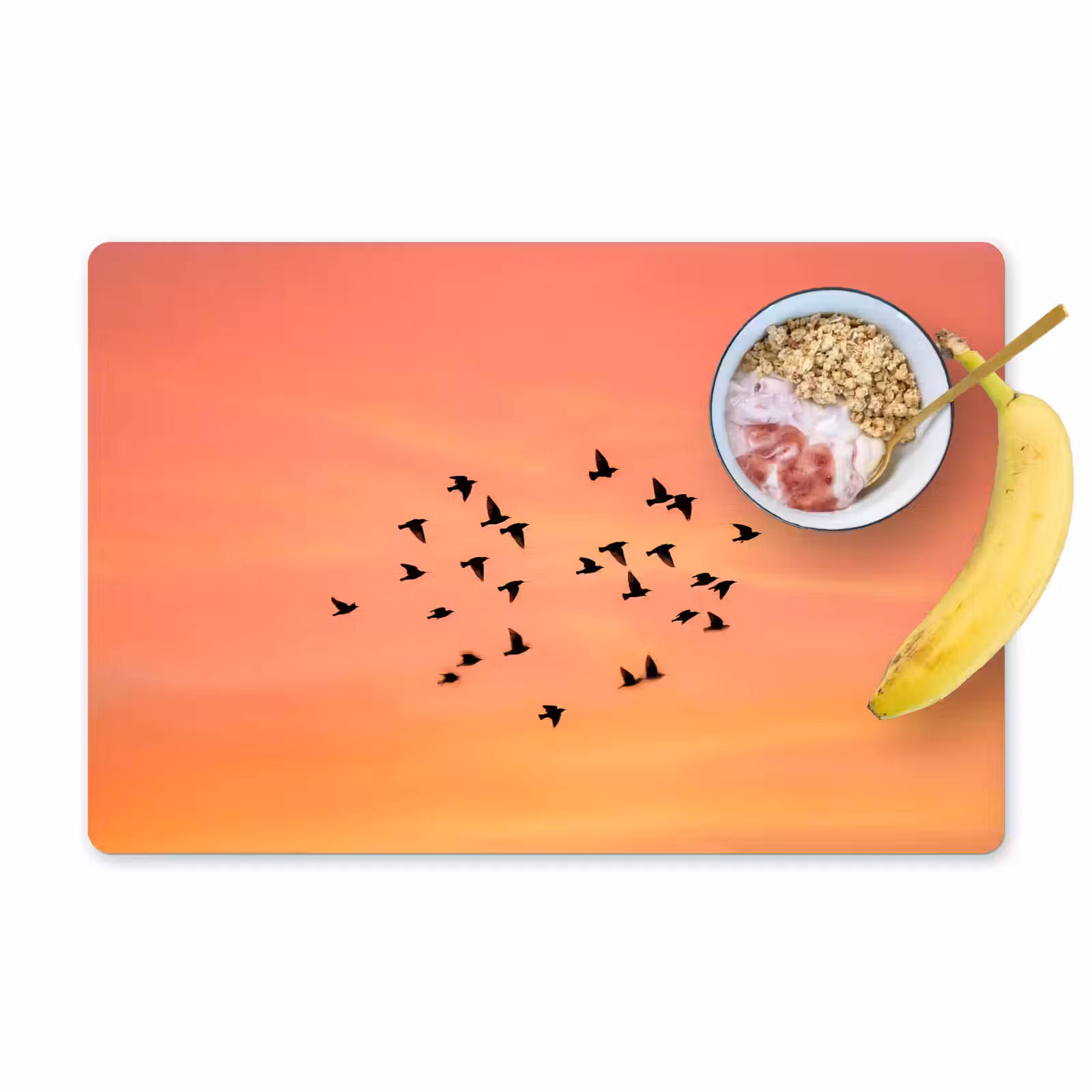 Set de table – 6 pièces - Essaim - Oiseaux - Orange — 1