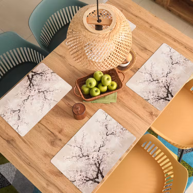 Set de table – 6 pièces - Blossom - Illustration - Taupe — 3