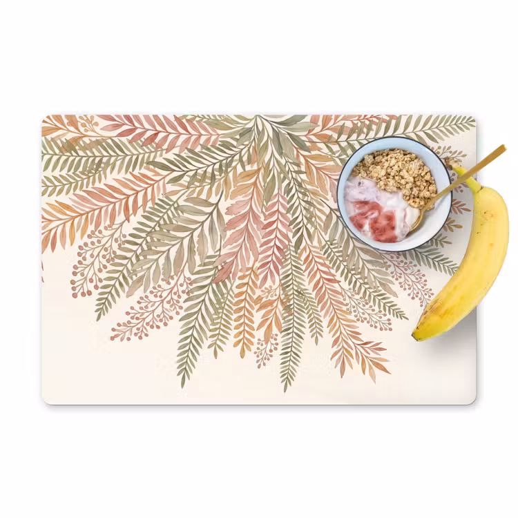 Set de table – 6 pièces - Botanique - Aquarelle - Coloré — 1
