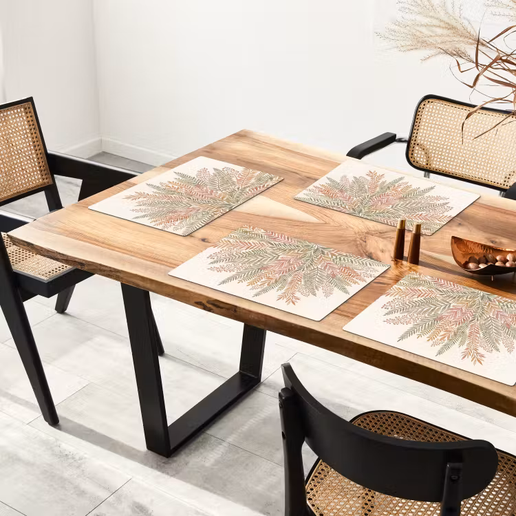 Set de table – 6 pièces - Botanique - Aquarelle - Coloré — 4