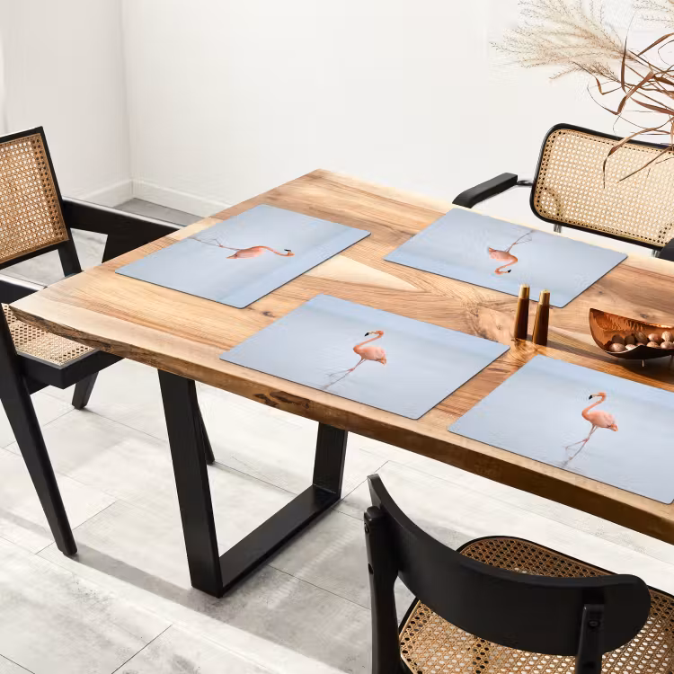 Set de table – 6 pièces - Flamant - Mer - Rose — 4