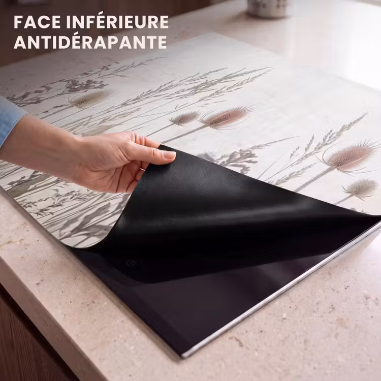 Protection plaque induction - Fleurs des prés - Design - Sépia — 7