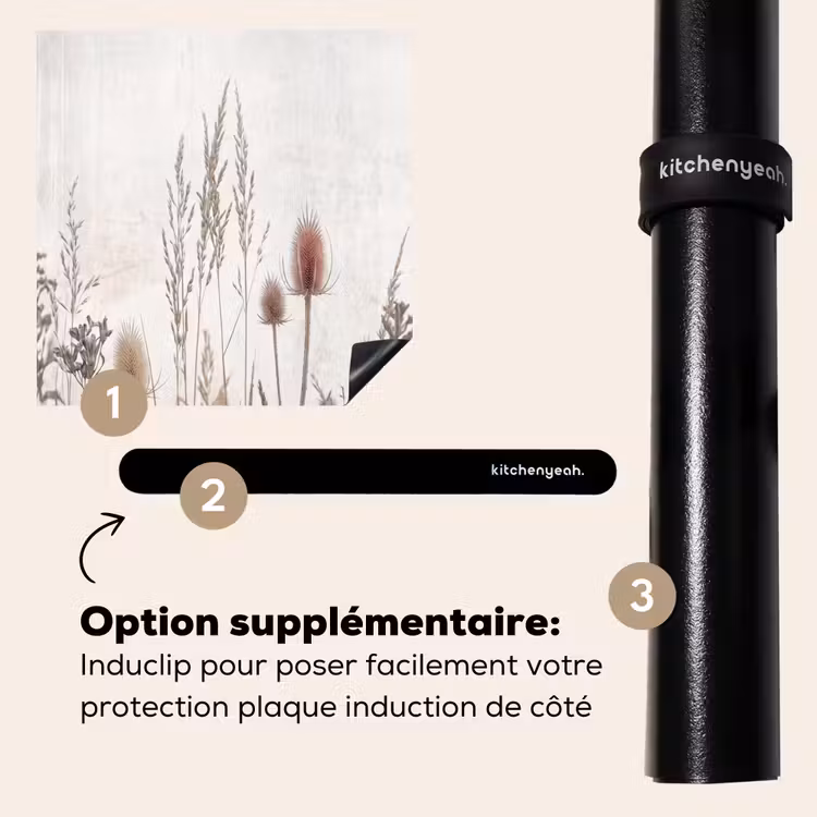 Protection plaque induction - Fleurs des prés - Design - Sépia — 8