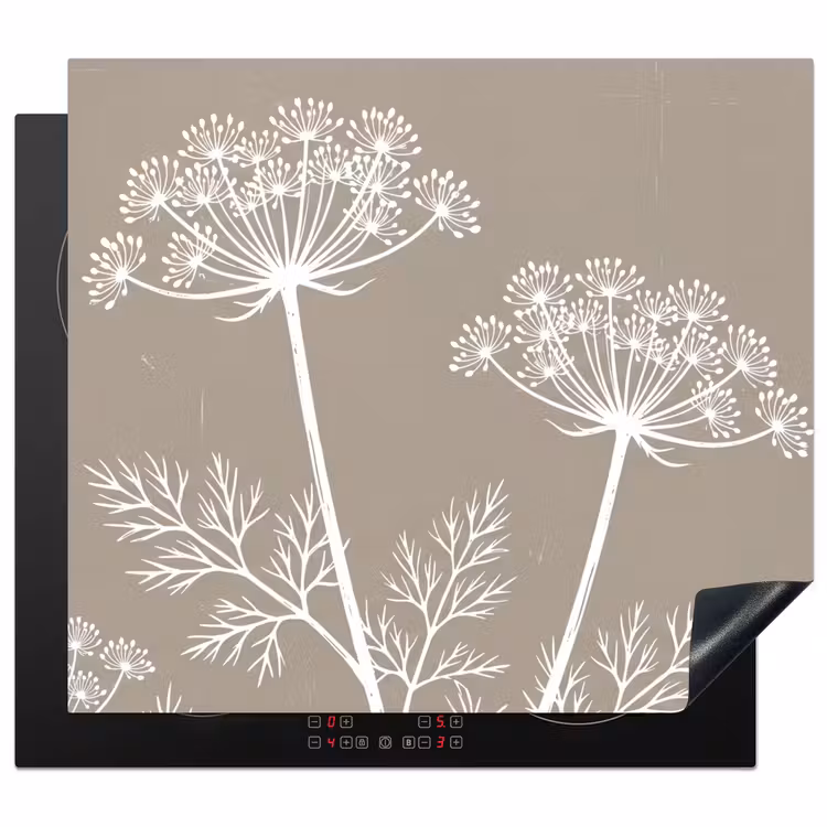 Protection plaque induction - Graphique - Flutesweed - Taupe — 1