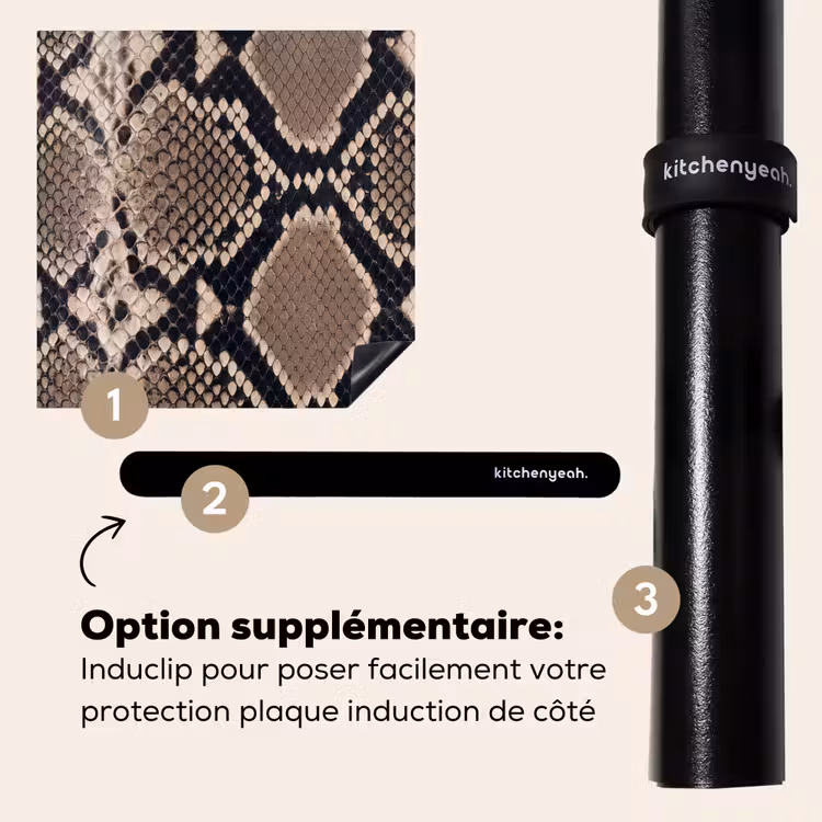 Protection plaque induction - Imprimé serpent - Python - Marron — 8