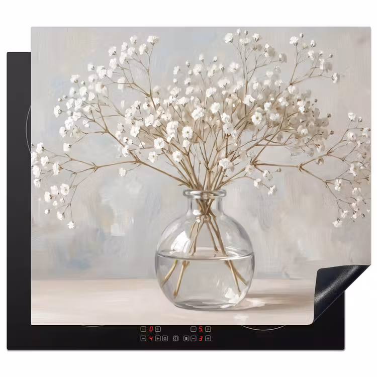 Protection plaque induction - Vase - Plasterwort - Blanc — 1