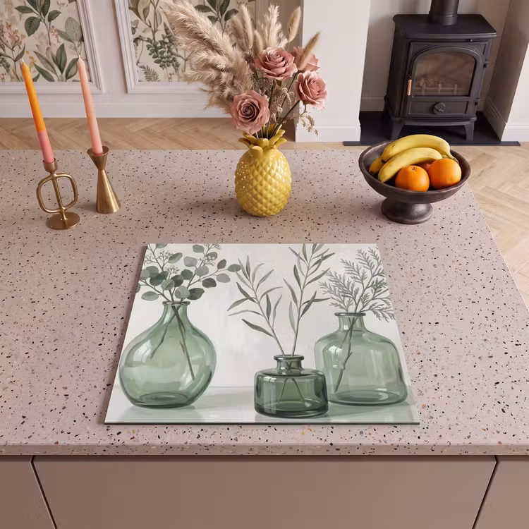 Protection plaque induction - Vases - Feuilles - Vert — 3