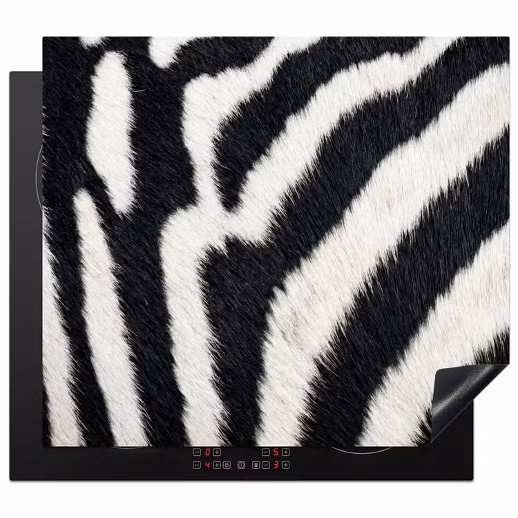 Protection plaque induction - Zèbre - Manteau - Classique - Noir - Blanc — 1
