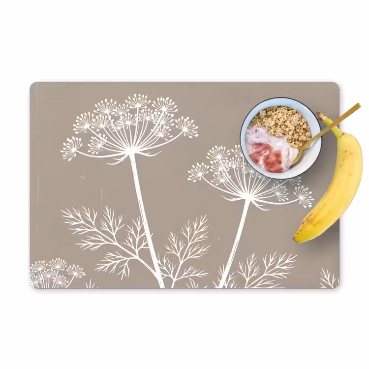 Set de table – 6 pièces - Graphique - Flutesweed - Taupe — 1