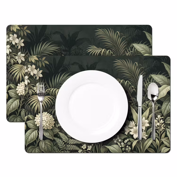 Set de table – 6 pièces - Jungle - Feuilles - Botanique - Vert — 2