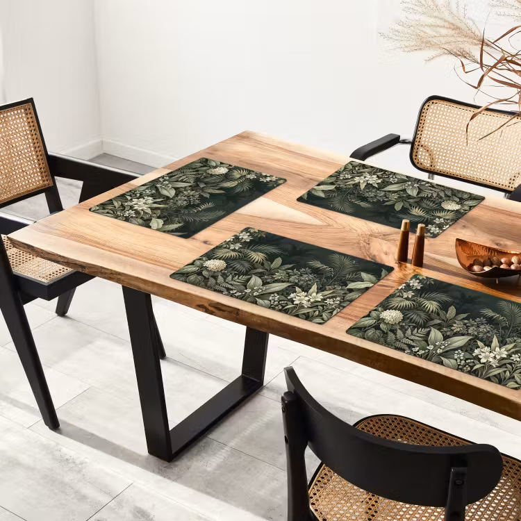 Set de table – 6 pièces - Jungle - Feuilles - Botanique - Vert — 4