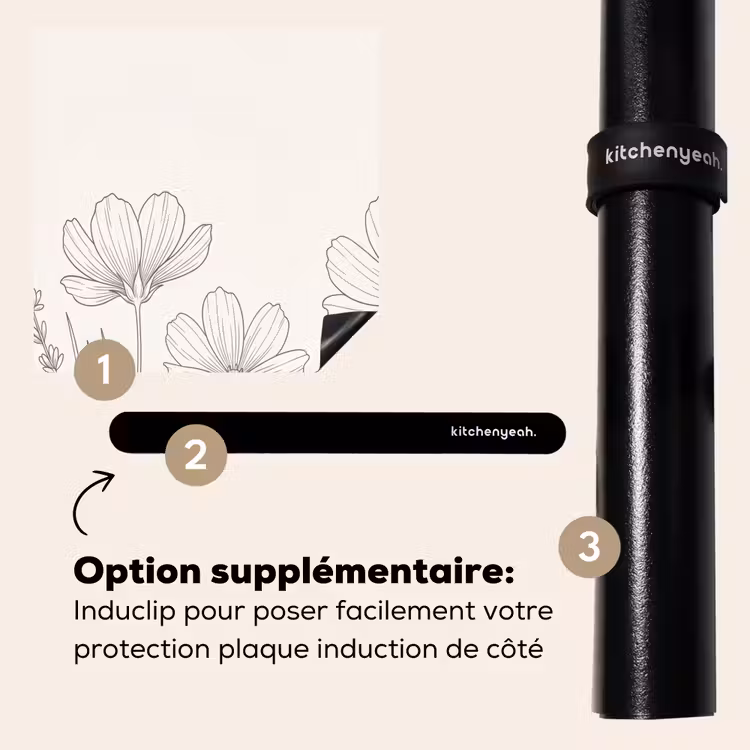 Protection plaque induction - Minimaliste - Moderne - Floral - Beige — 8