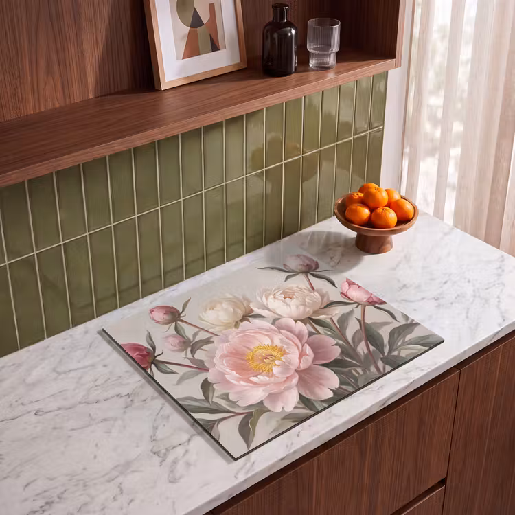 Protection plaque induction - Pivoines - Bouquet - Rose — 4