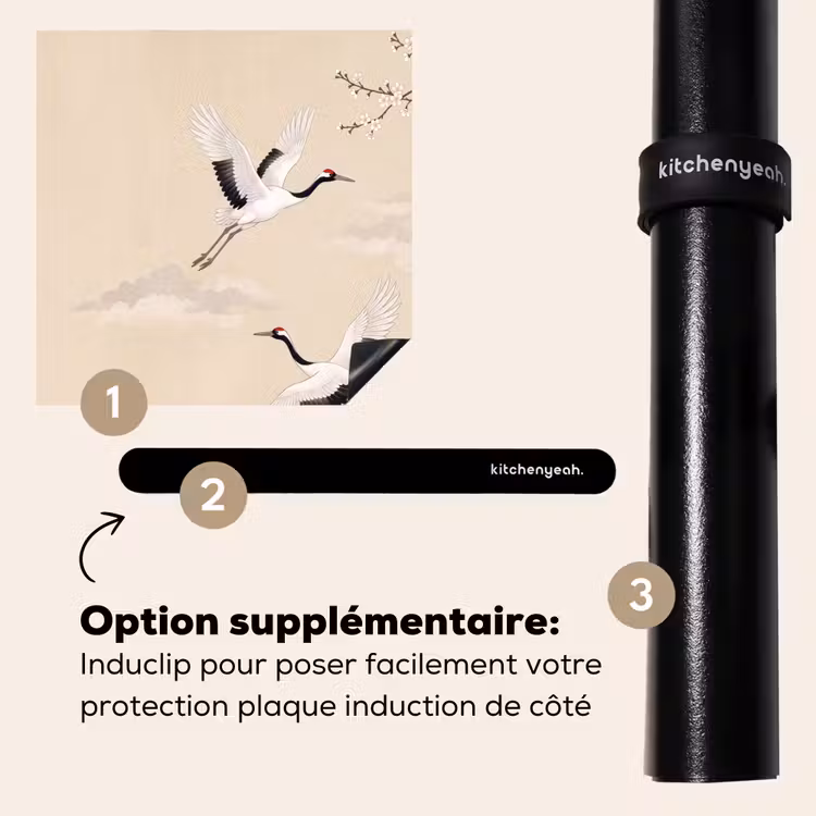 Protection plaque induction - Grue - Blossom - Beige — 8