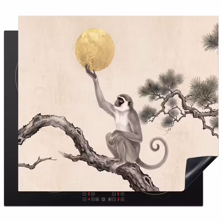 Protection plaque induction - Singe - Lune - Or — 1