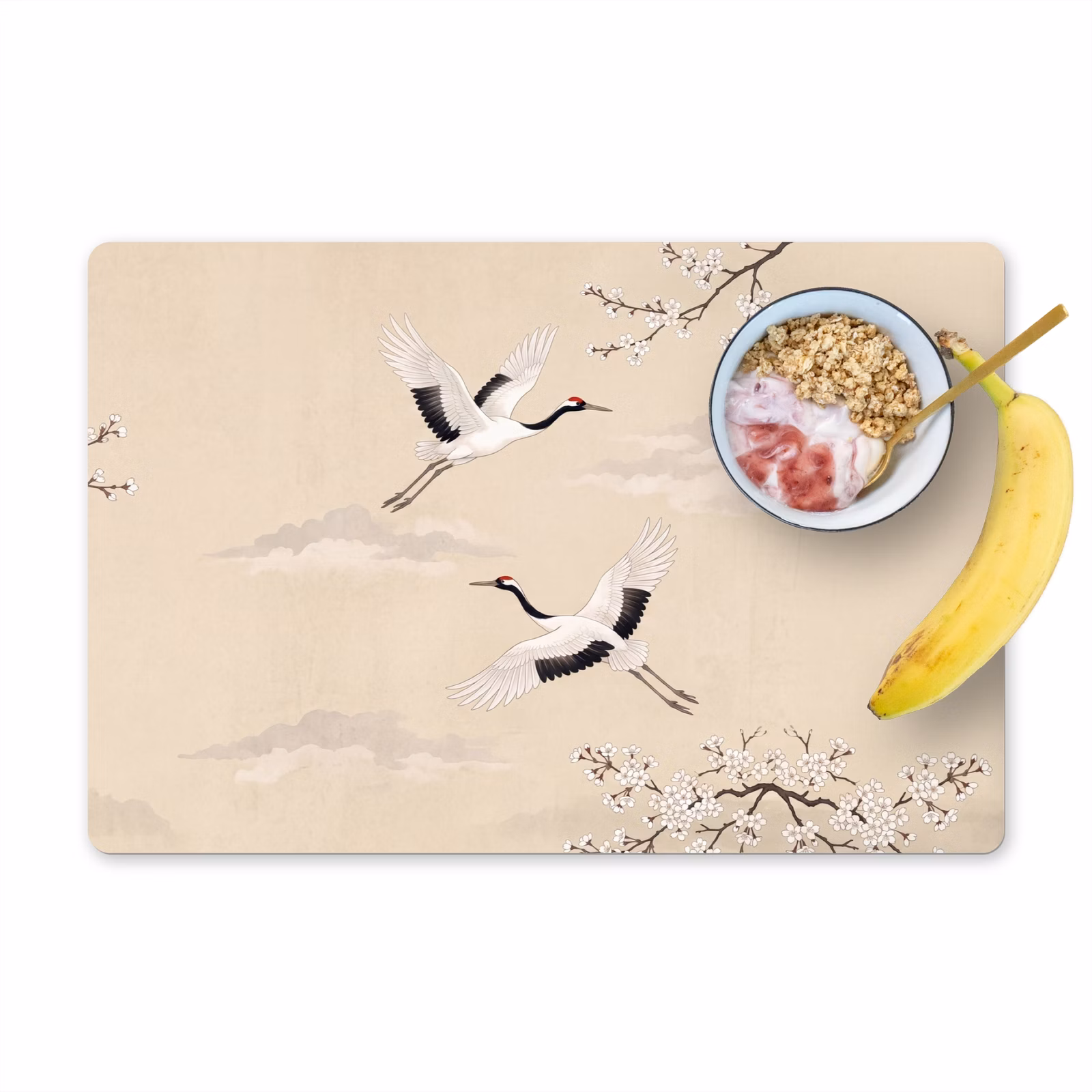 Set de table – 6 pièces - Grue - Blossom - Beige — 1