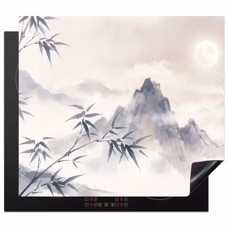 Protection plaque induction - Bambou - Asie - Gris — 1