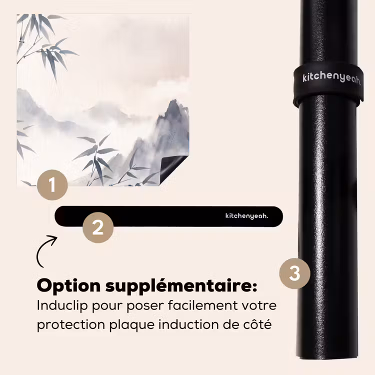 Protection plaque induction - Bambou - Asie - Gris — 8