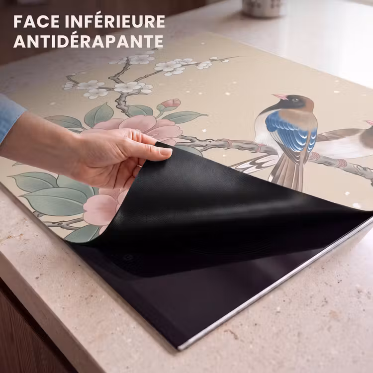 Protection plaque induction - Fleurs - Oiseaux - Fleurs — 7